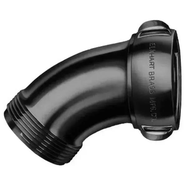 Elkhart Elbow Adapter,  2.5" F/M NH, 45 Degree, Chrome