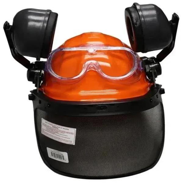 Delta Plus Chainsaw Kit; Omega II Ratchet Hardhat, Steel Mesh
