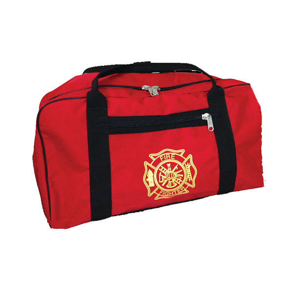R&B Super Sized Turnout Gear Bag, 30" x 15" x 16", Color: Red, Includes Maltese Cross