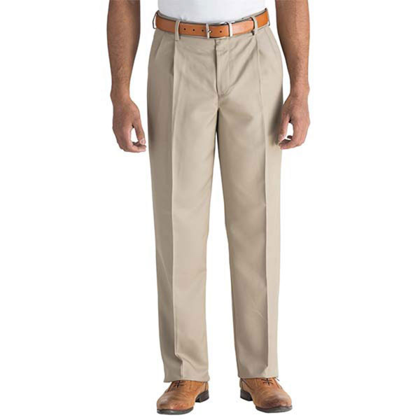 Edwards Mens Pleated Pants Microfiber Unhemmed