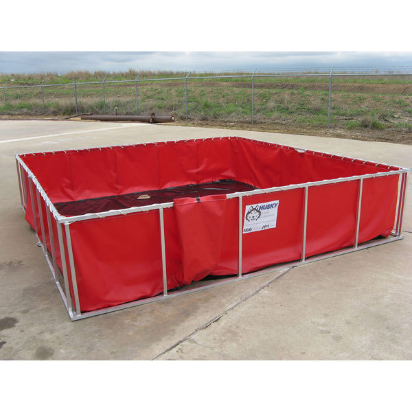 Husky Folding Frame Tank, Alum 3000GAL, 22oz Vinyl