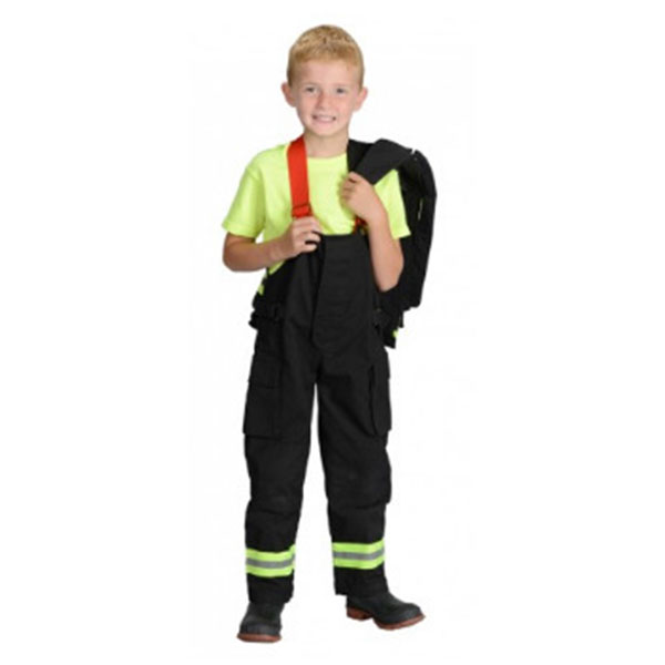 Aeromax Jr Firefighter Suit Black, Helmet Sold Separate