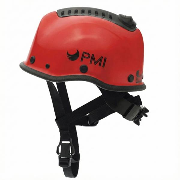 PMI Ventilator Helmet, Red ANSI Compliant, Kevlar Shell