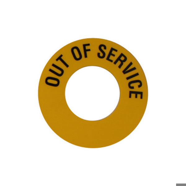 Hydra Shield Hydrant Out of Service Sign, Yellow, 4.5"