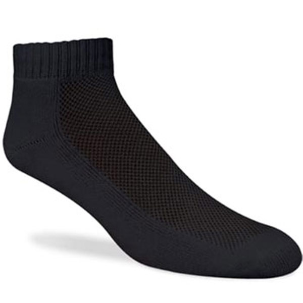 JoxSox Socks, Mens Black Quarter Crew
