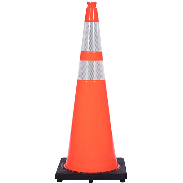 JBC Orange Traffic Cone, 36" 6" & 4" Reflective Collars