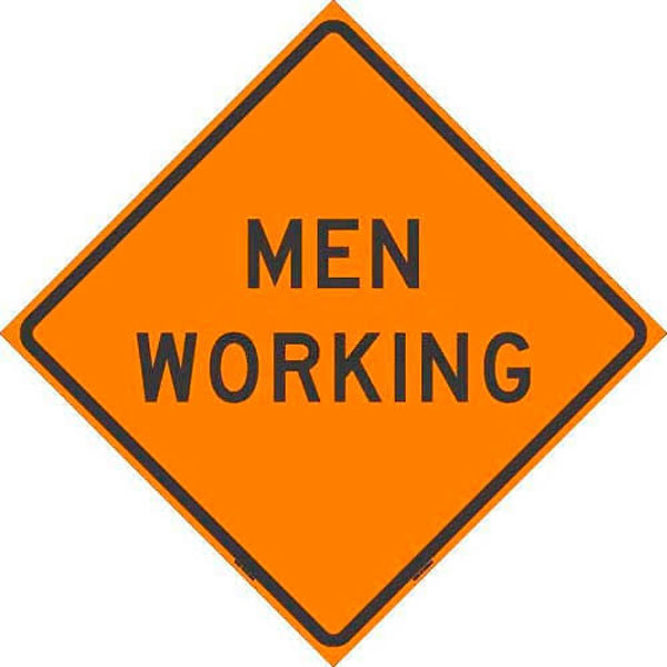 DSP 48" Superbright Roll Up Sign, Scr: Men Working