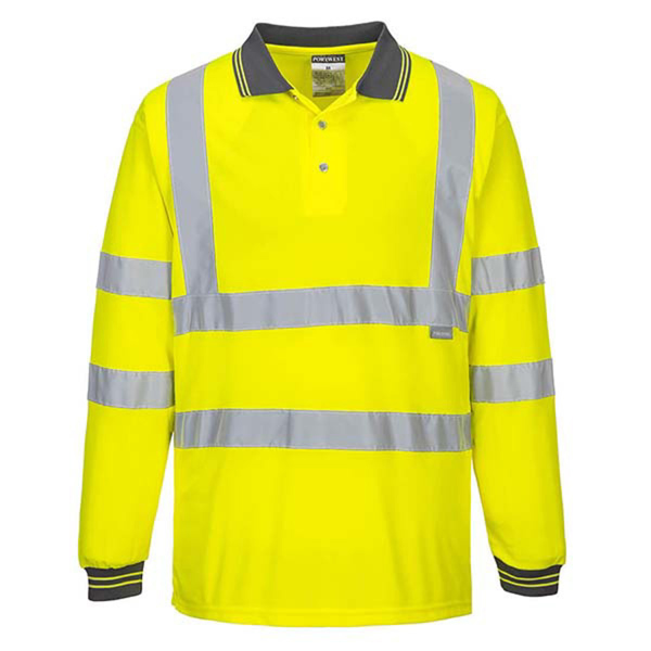 Portwest Hi-Viz Long Sleeve Polo