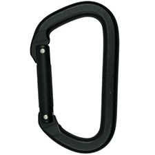 PMI SMC Mountain D-   Aluminum Carabiner-Black,Non-Locking